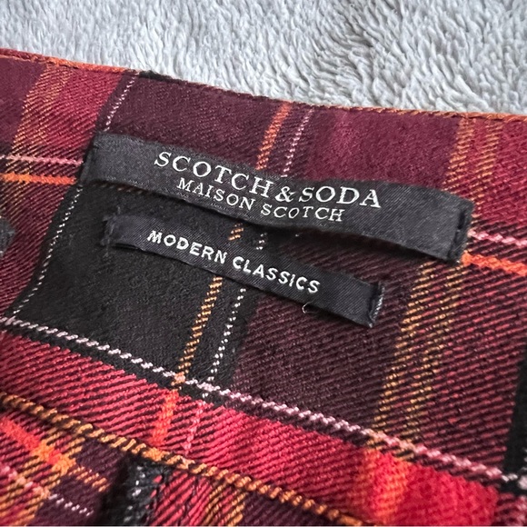 Scotch & Soda Maison Scotch Modern Classics Tartan Plaid Punk Zipper Skinny Pant - Picture 3 of 15